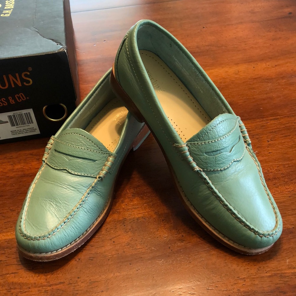 GH BASS Leather Weejuns Whitney Aquarius Loafers Size 6.5 - Picture 3 of 13
